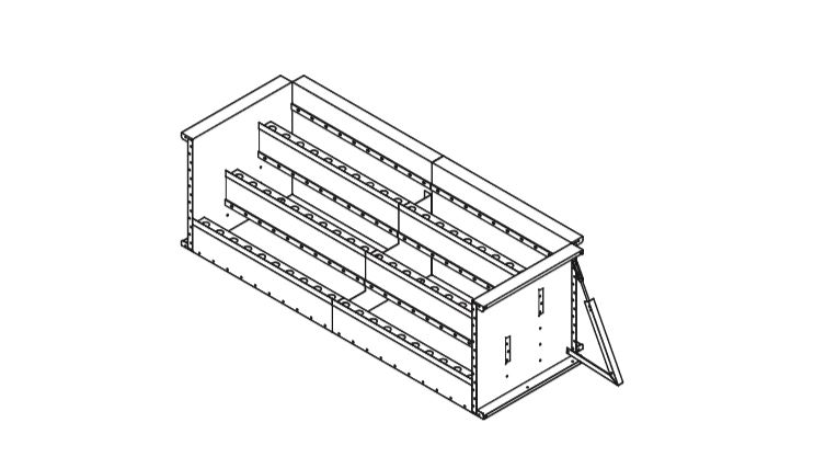 10' Wide Steel Step w/ 6" Radius Corners